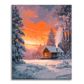 Zestaw Zimowa chatka – Malowanie po numerach - Cheerful Painting