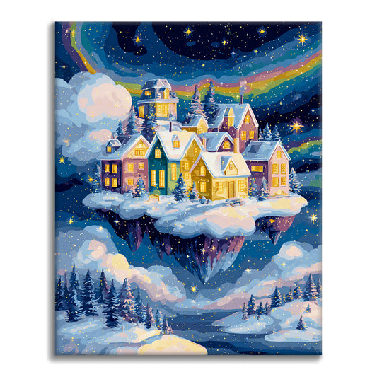 Zimowe miasteczko – Malowanie po numerach