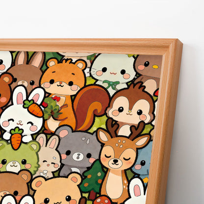 Załoga leśna - drewniana układanka do kolorowania