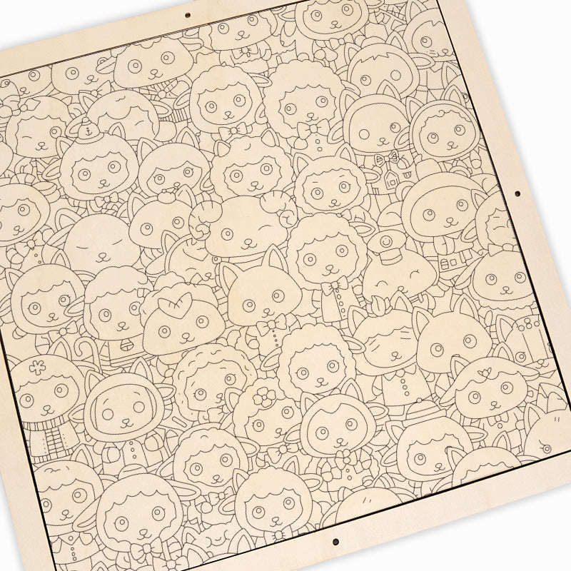 Owca - Drewniana układanka do kolorowania