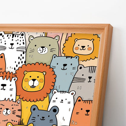 Raj dla zwierząt - Drewniana układanka do kolorowania