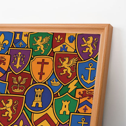 Kolekcja odznak - Drewniana układanka do kolorowania