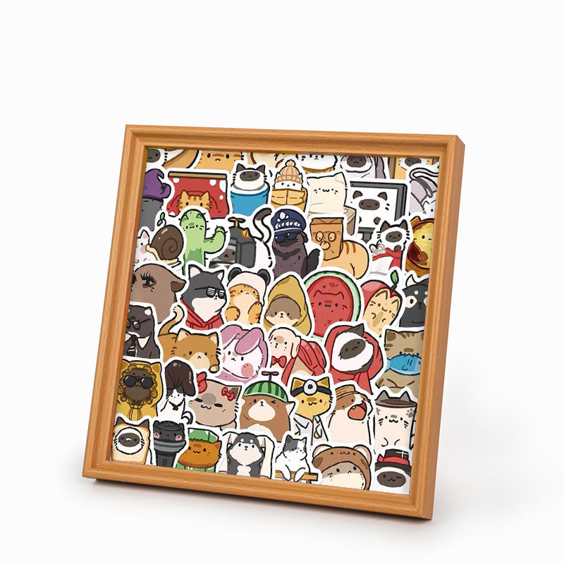 Szczęśliwe zwierzaki - Drewniana układanka do kolorowania