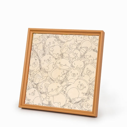 Przyjaciele Leśni - Drewniana układanka do kolorowania