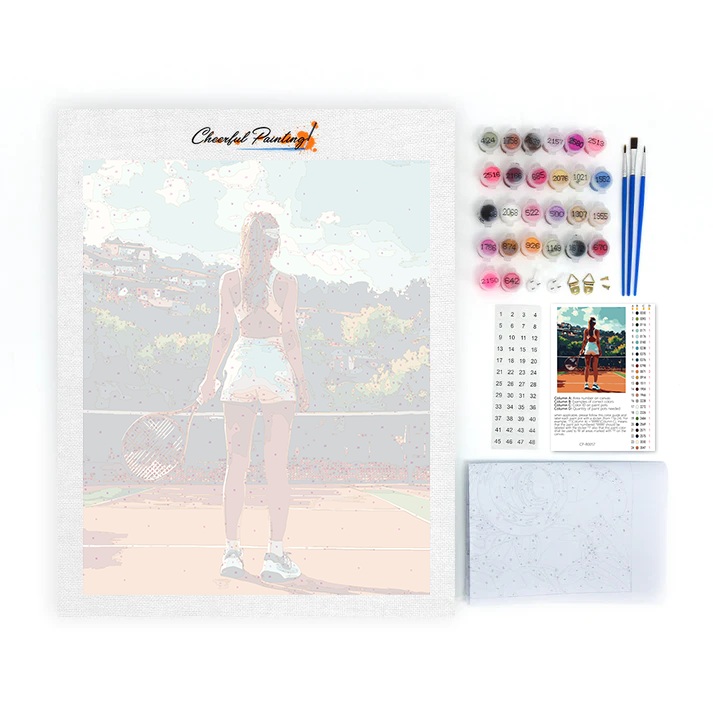 Tenis - Malowanie po numerach