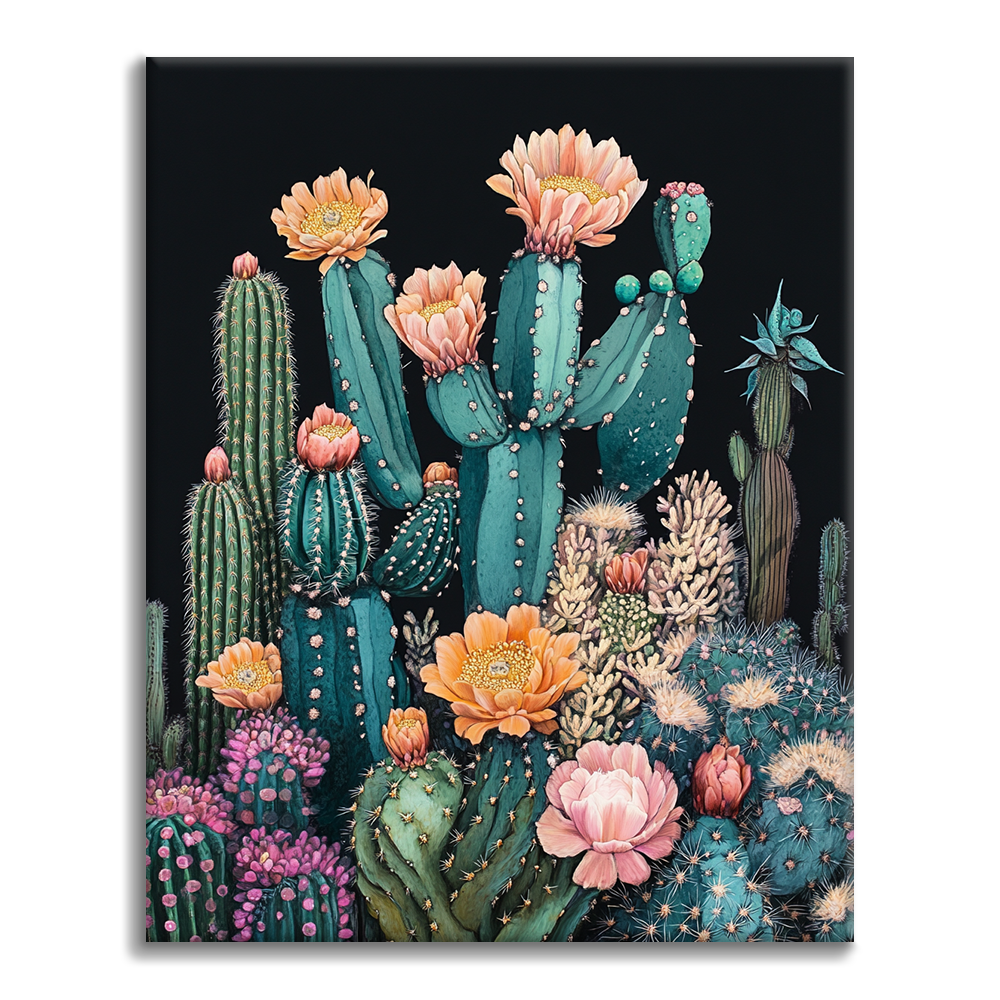 Uroczy Kaktus - Malowanie po Numerach