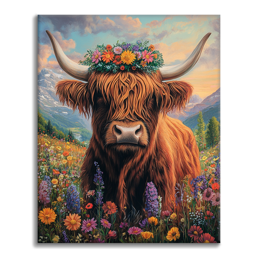 Krowa z Highland - Malowanie po Numerach