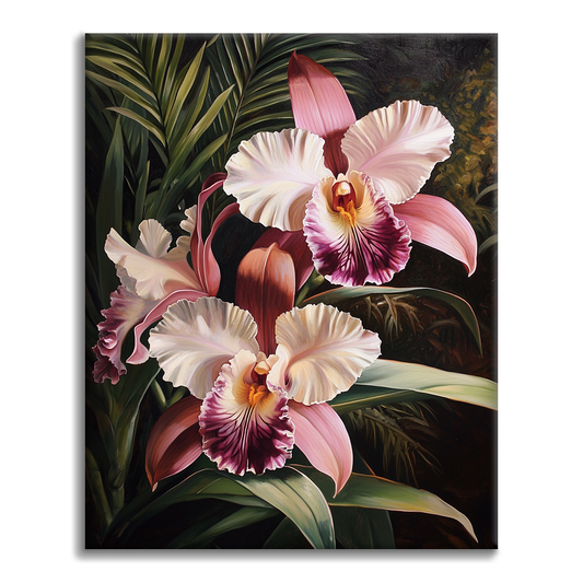 Różowa Orchidea - Malowanie po Numerach