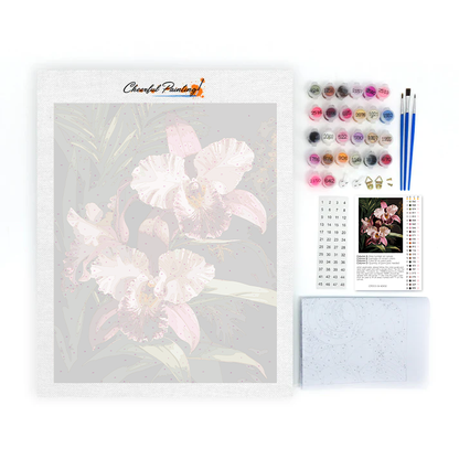 Różowa Orchidea - Malowanie po Numerach