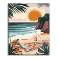 Zestaw Sekretna Plaża - Malowanie po Numerach - Cheerful Painting