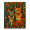 Zestaw Koty Bohemii - Malowanie po Numerach - Cheerful Painting