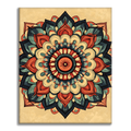Zestaw Mandala Promieni Słońca - Malowanie po Numerach - Cheerful Painting