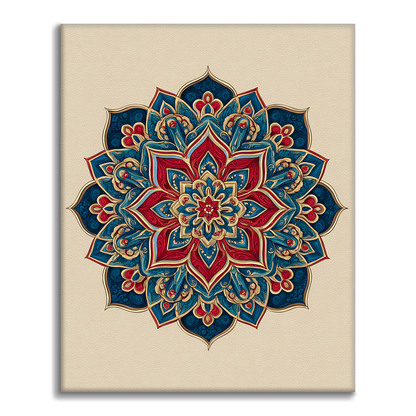 Twin Mandala - Malowanie po numerach