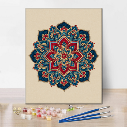 Twin Mandala - Malowanie po numerach