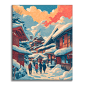 Zestaw Winter Lodge - Malowanie po numerach - Cheerful Painting