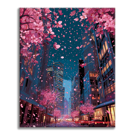 City Blooms Cherry - Malowanie po numerach