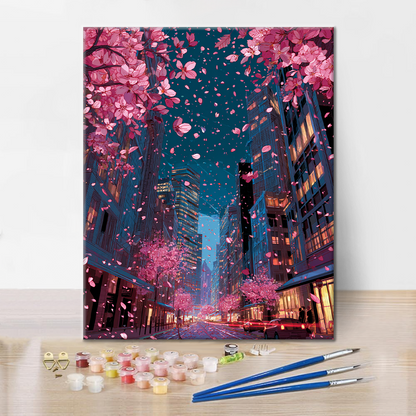 City Blooms Cherry - Malowanie po numerach