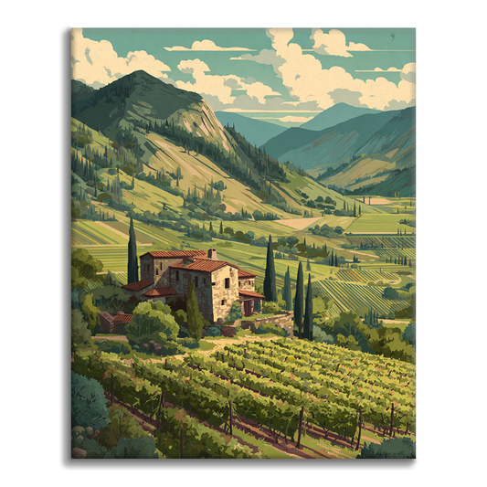 Emerald Vineyard - Malowanie po numerach