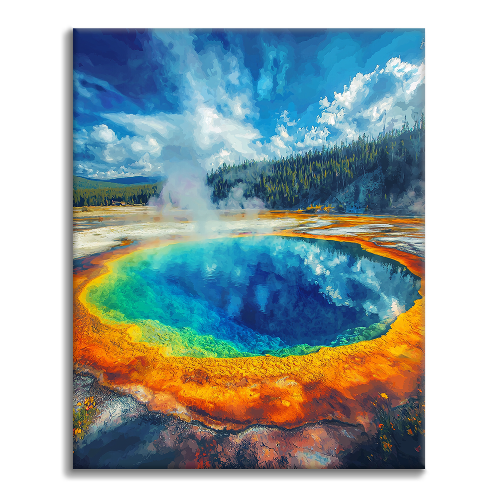 Morning Glory Pool – Malowanie po numerach