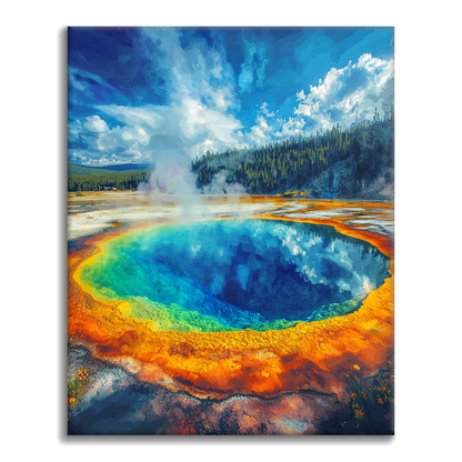 Morning Glory Pool – Malowanie po numerach