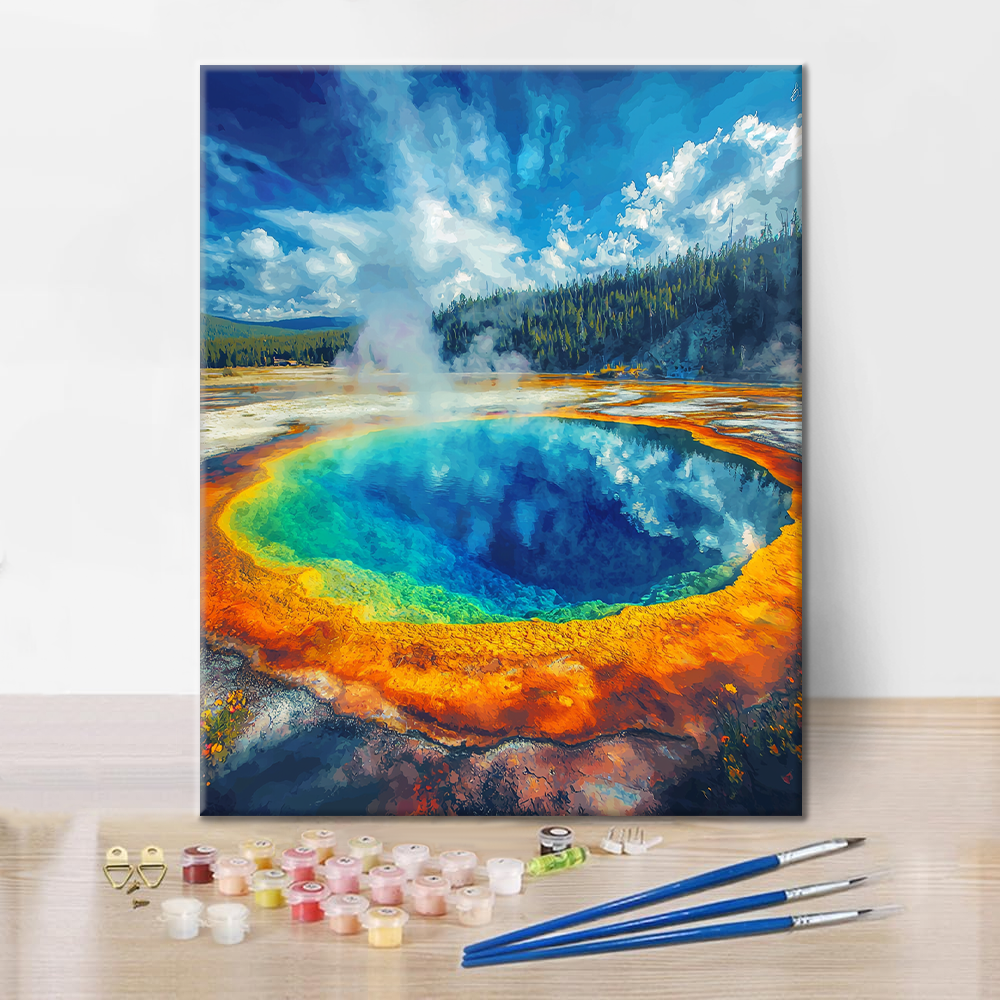 Morning Glory Pool – Malowanie po numerach