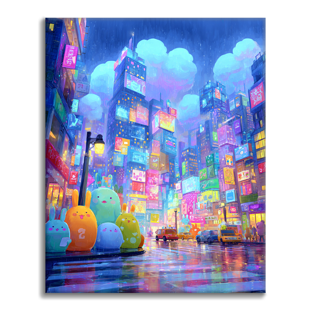 Neon Reverie - Malowanie po numerach