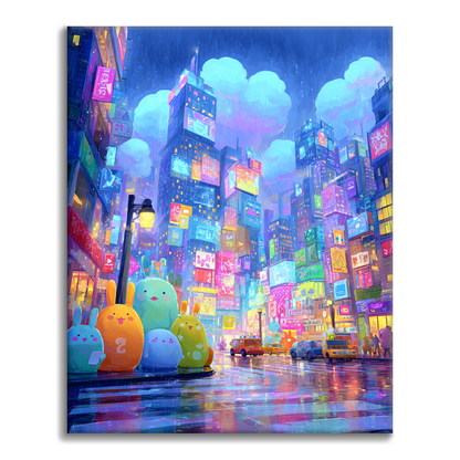 Neon Reverie - Malowanie po numerach