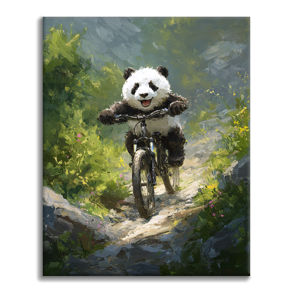 Rower górski Panda - Malowanie po numerach