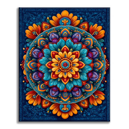 Radiant Mandala - Malowanie po numerach