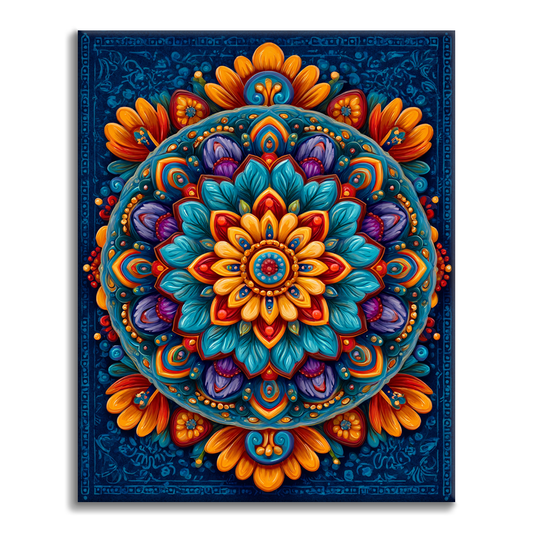 Radiant Mandala - Malowanie po numerach