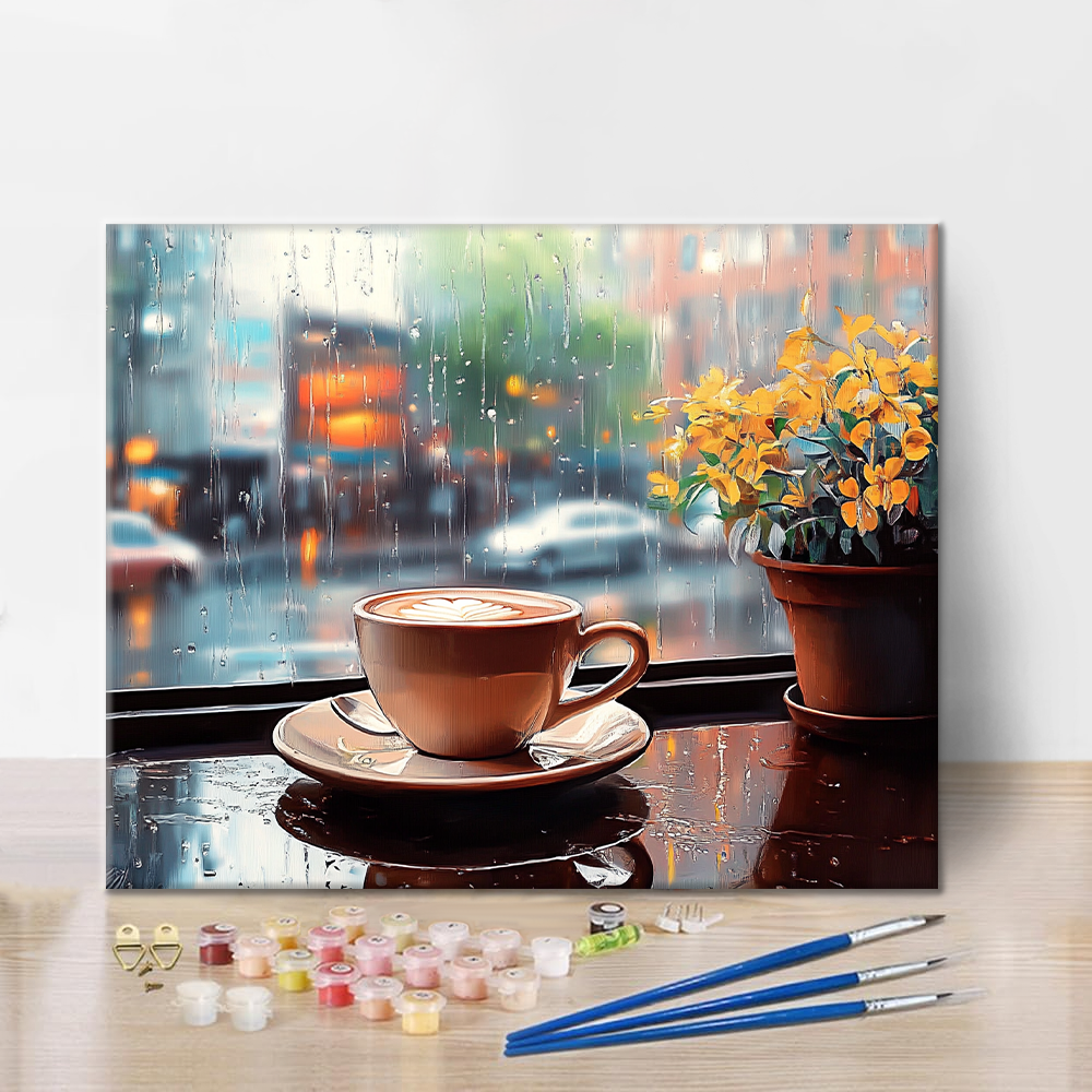 Rainy Coffee - Malowanie po numerach
