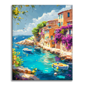 Zestaw Riviera Port Town - Malowanie po numerach - Cheerful Painting