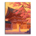 Zestaw Sakura w świątyni - malowanie po numerach - Cheerful Painting