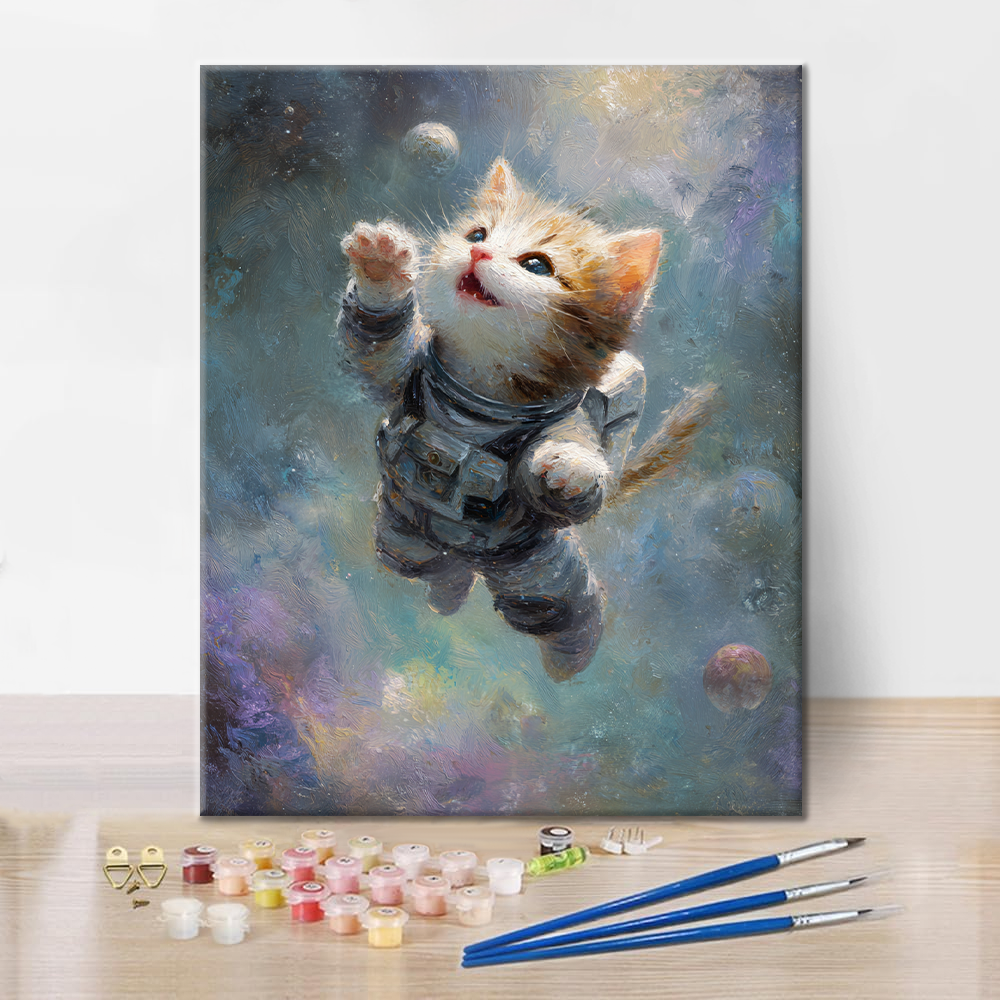 Space Kitty - Malowanie po numerach