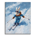 Zestaw Speedy Snow Rabbit - Malowanie po numerach - Cheerful Painting
