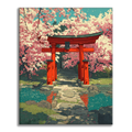 Zestaw Cherry Blossom Torii - Malowanie po numerach - Cheerful Painting