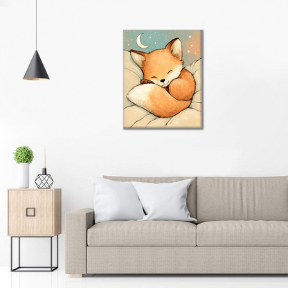 Starry Fox Nap - Malowanie po numerach