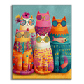 Zestaw Cool Cat Crew – Malowanie po numerach - Cheerful Painting