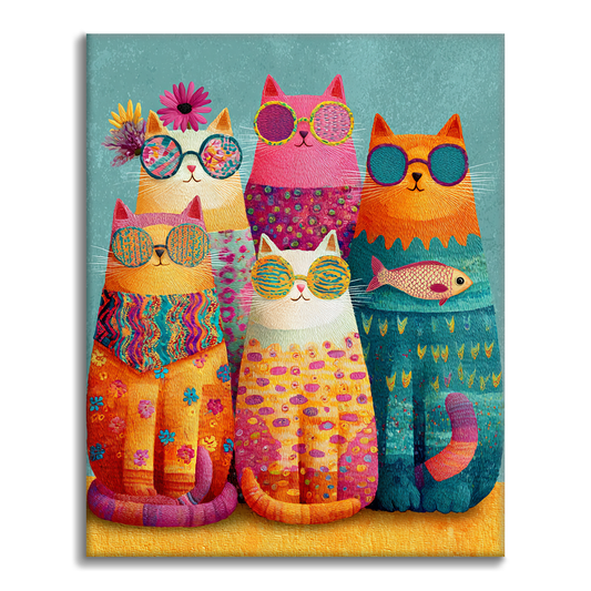 Cool Cat Crew – Malowanie po numerach