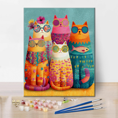 Cool Cat Crew – Malowanie po numerach