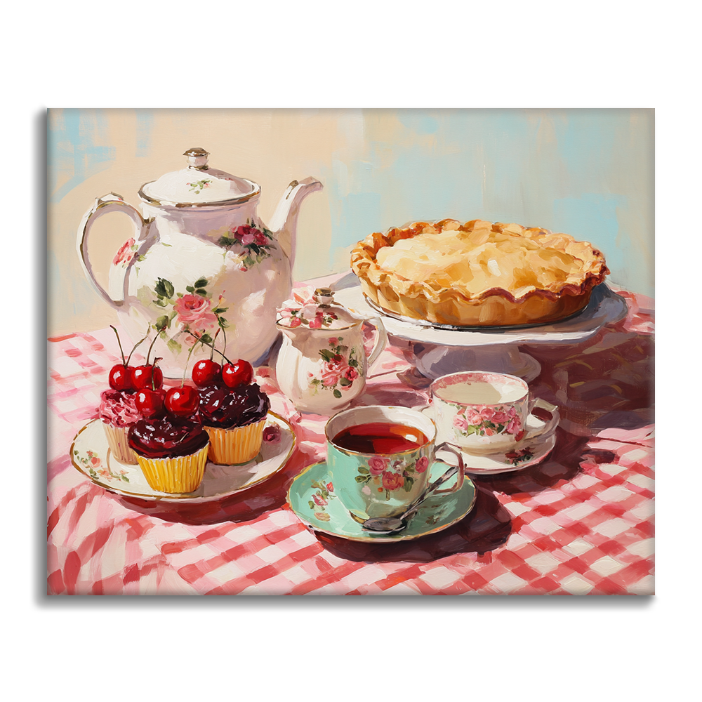 Wykwintna popołudniowa herbata – malowanie po numerach