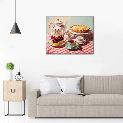 Wykwintna popołudniowa herbata – malowanie po numerach