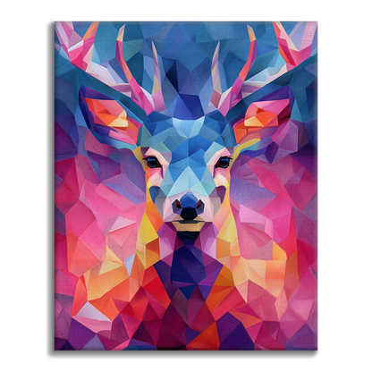 Geometryczny Jeleń – Malowanie po numerach