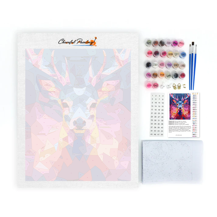 Geometryczny Jeleń – Malowanie po numerach