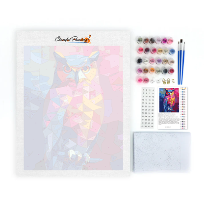 Geometryczna Sowa – Malowanie po numerach