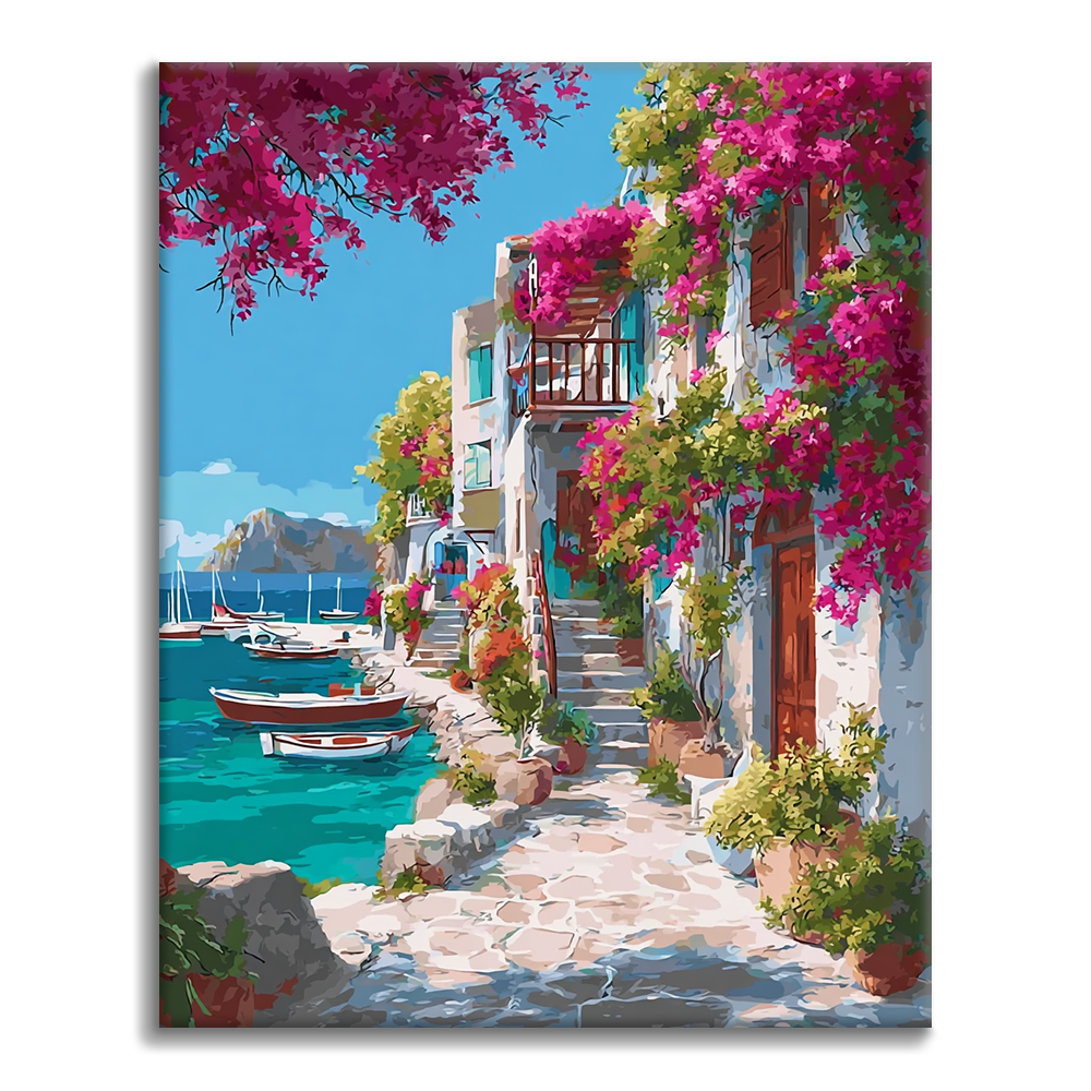 Różowy Horyzont – Malowanie po numerach