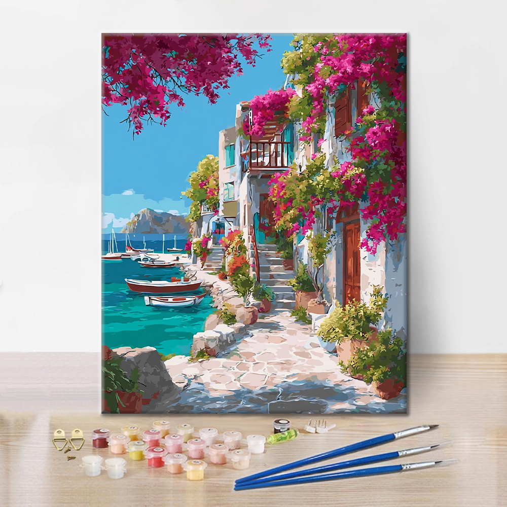 Różowy Horyzont – Malowanie po numerach