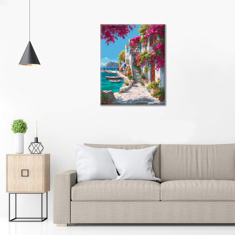 Różowy Horyzont – Malowanie po numerach