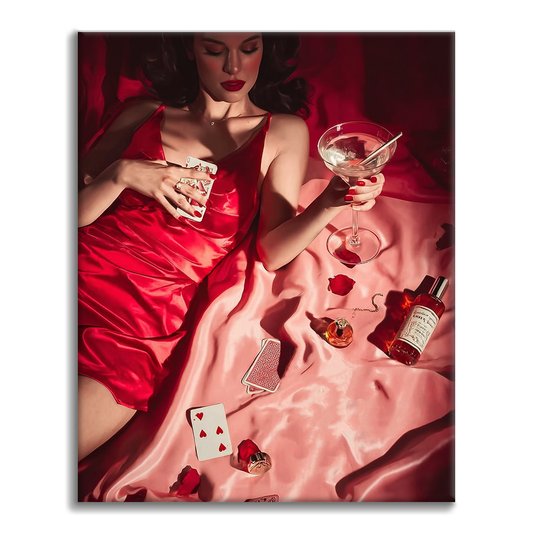 Poker i drinki – malowanie po numerach