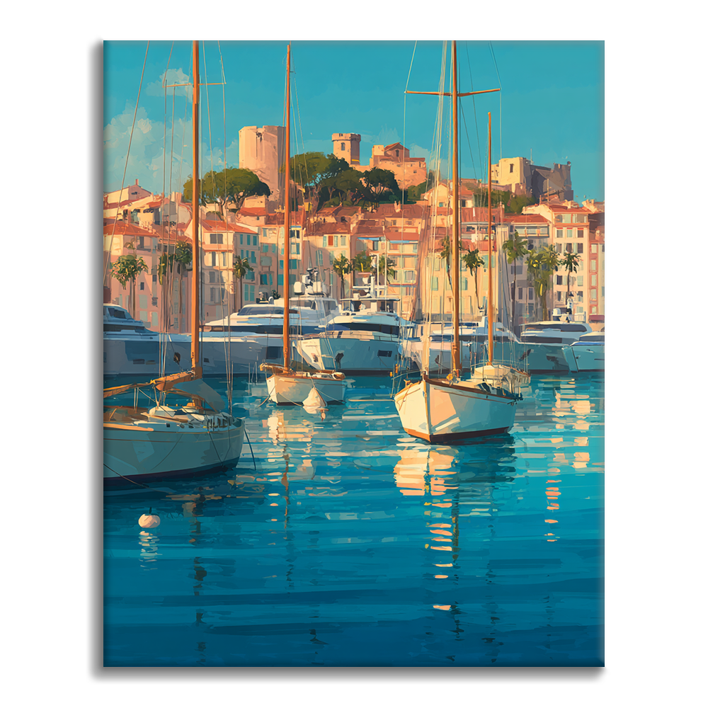Zestaw Port w Cannes – malowanie po numerach - Cheerful Painting